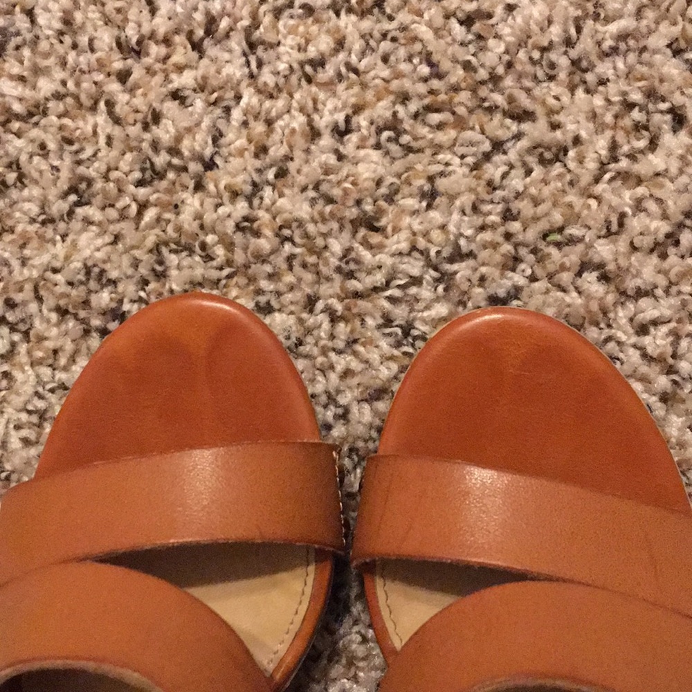 Camel Cork Wedged sandals - Picture 3 of 6